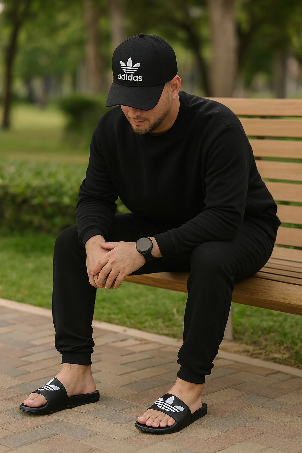 ADIDAS SANDALIA EVA & GORRA IMPORT CAJA